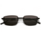 Rimless Cubic / Black Titanium & Grey Lens